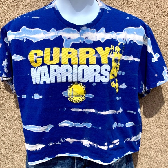 NBA Steph Curry Warriors Custom Bleach Crop Top - Picture 3 of 5